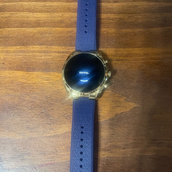 Michael Kors Gold and Blue Smartwatch - Picture 2 of 2